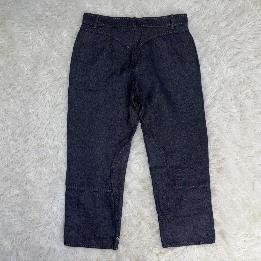 希少美品✨エルメス Cirque Molier デニムパンツ シルク リネン