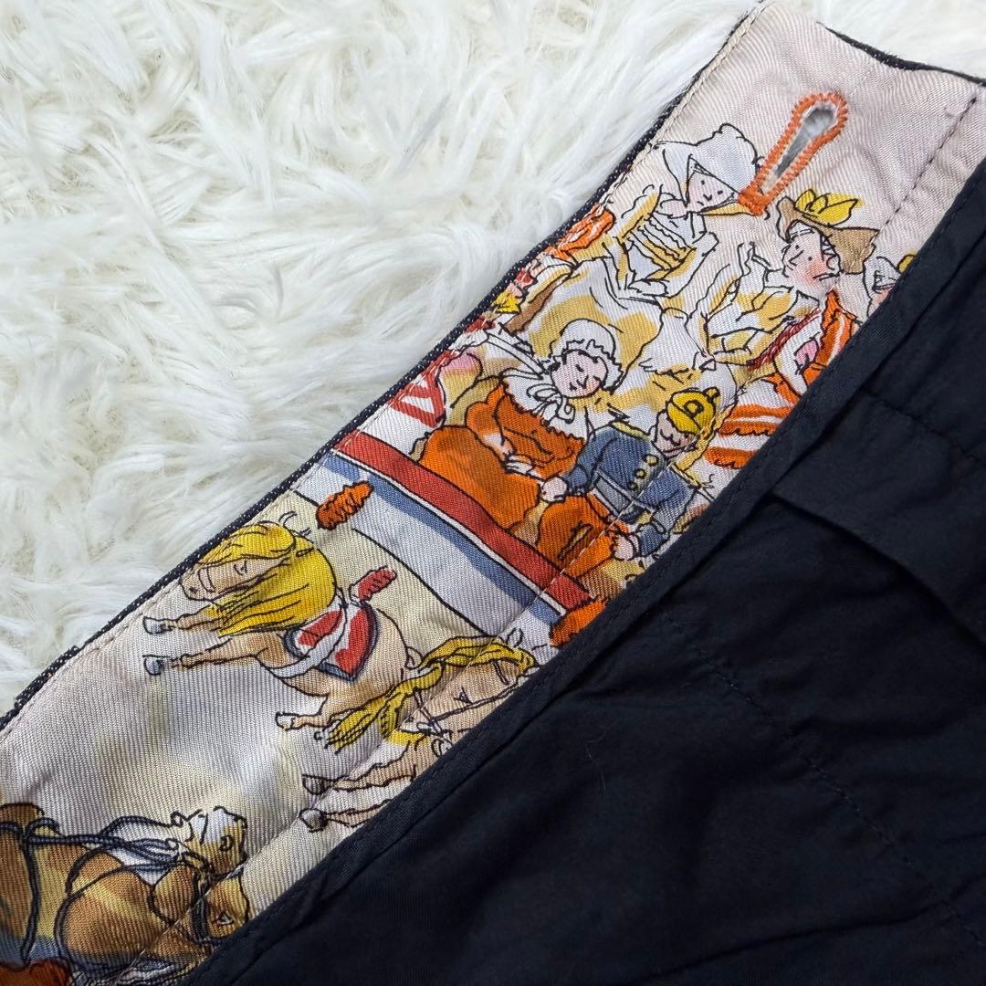 希少美品✨エルメス Cirque Molier デニムパンツ シルク リネン