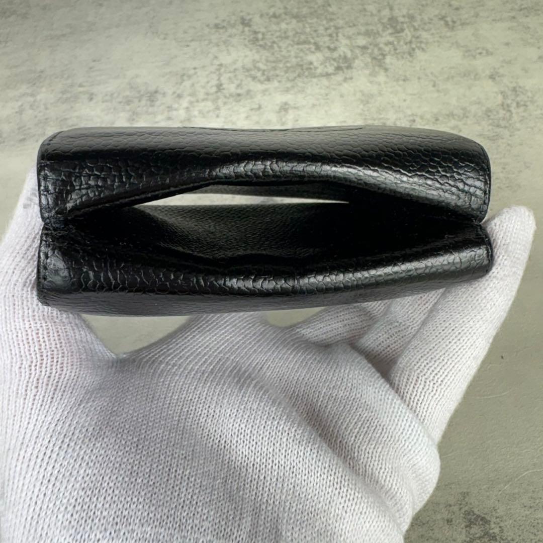 CHANEL キャビアスキン　デカココ　三つ折り財布　ケース