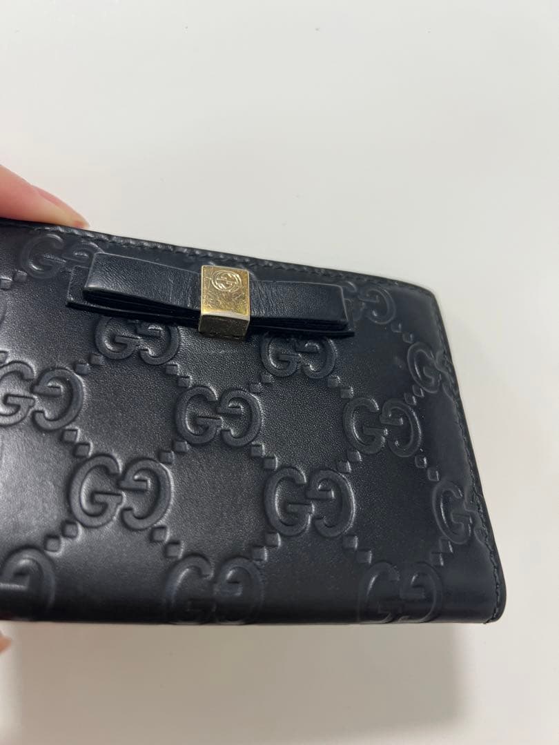 GUCCI ブラックレザーカードケース