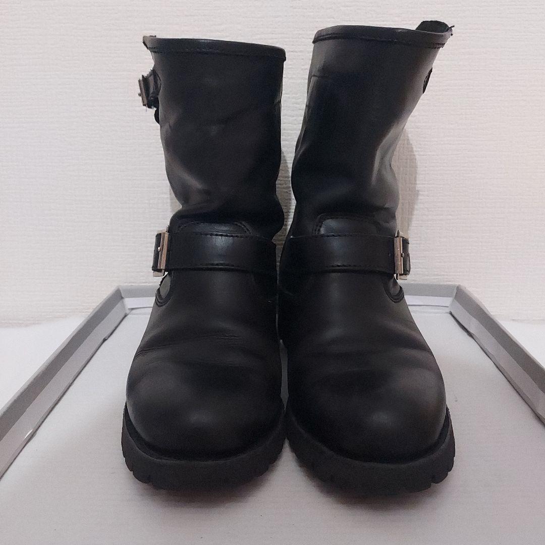 ヨースケ 定番エンジニアブーツ黒 23.5cm 本革 レザー NANA パンク