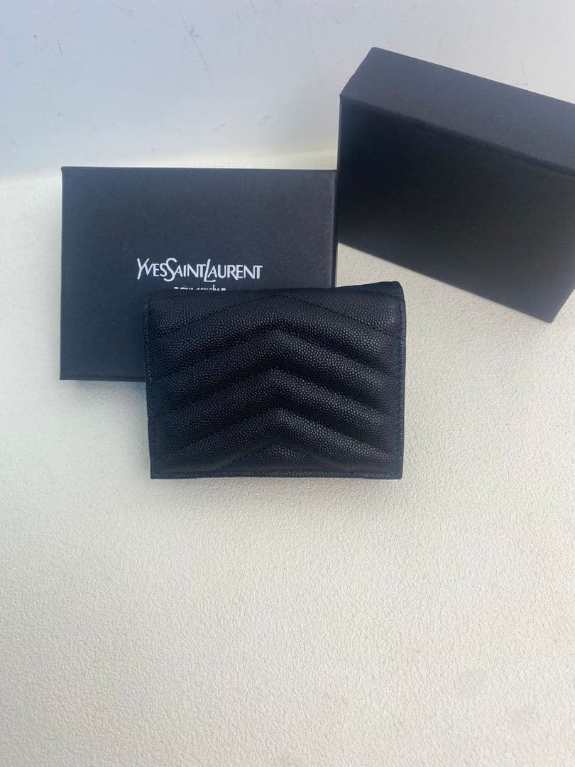 ⭐S.K　Yves Saint Laurent ブラック 二つ折り財布