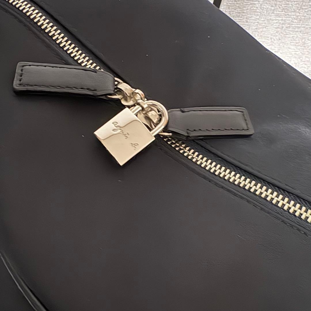 美品❗️アニエス・ベー Agnes b 黒 ナイロン ボストン 旅行 出張