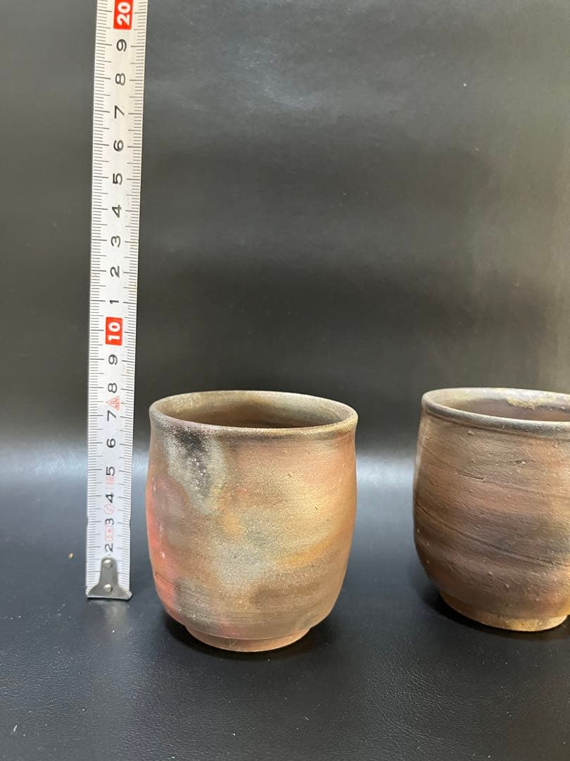 未使用品　備前 湯呑 安弘 2客