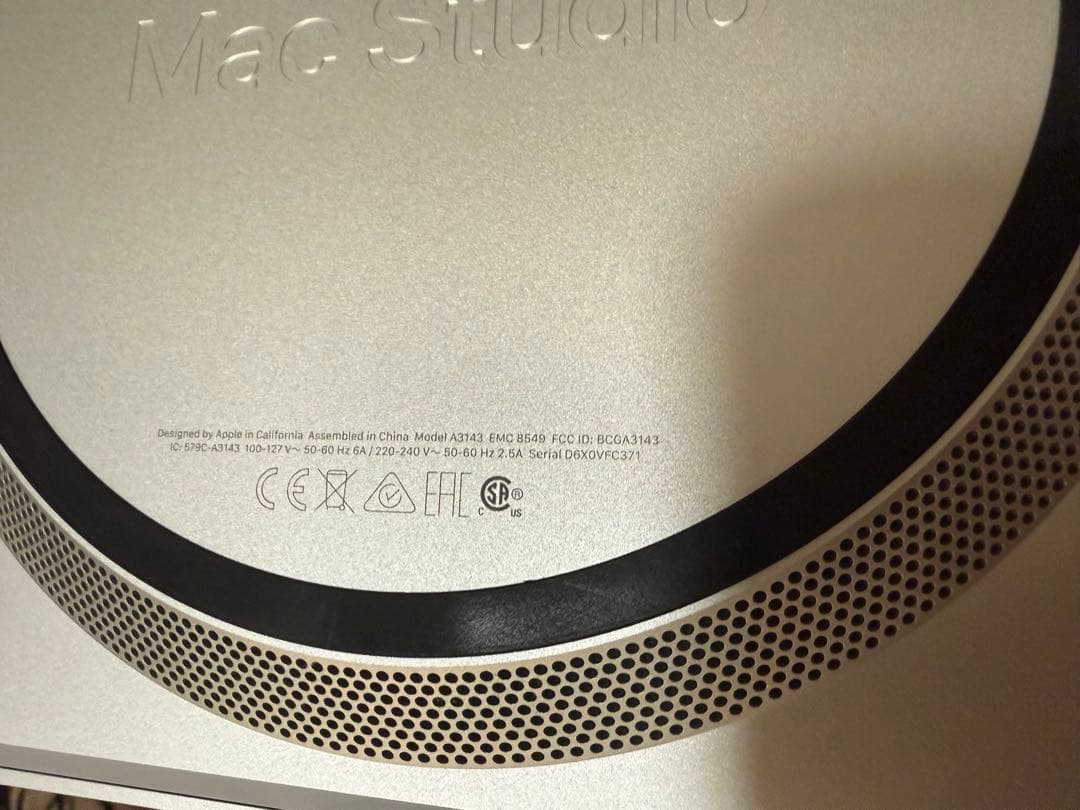 Mac Studio M4 Max メモリ:128GB SSD:512GB
