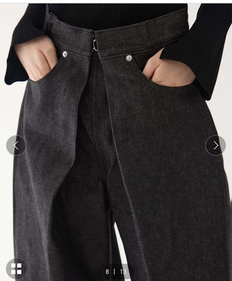 パンツ RIGID DENIM WIDE PANTS (SHORT LENGTH) s