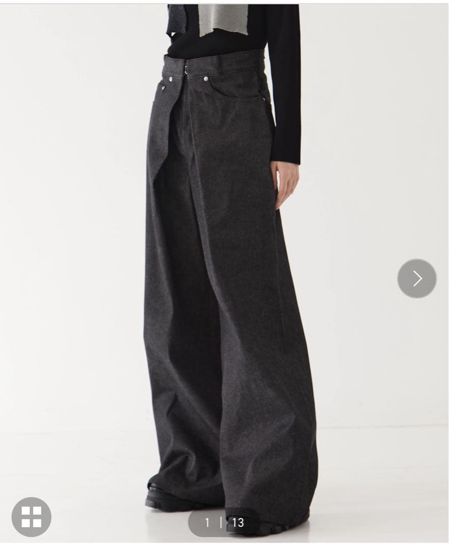 パンツ RIGID DENIM WIDE PANTS (SHORT LENGTH) s