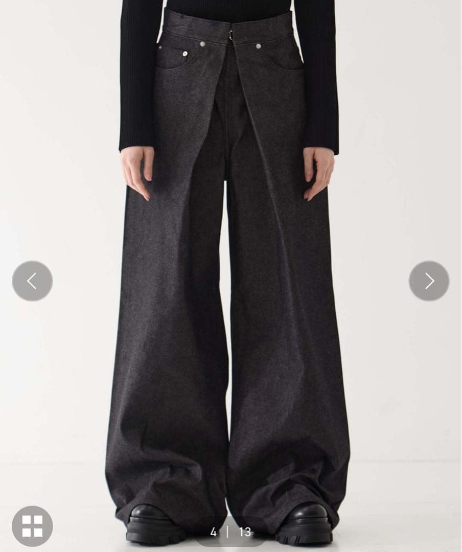 パンツ RIGID DENIM WIDE PANTS (SHORT LENGTH) s