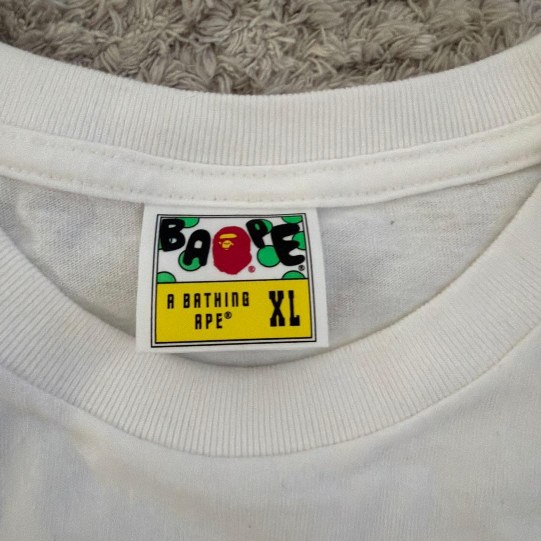 A BATHING APE XL ホワイト Tシャツ