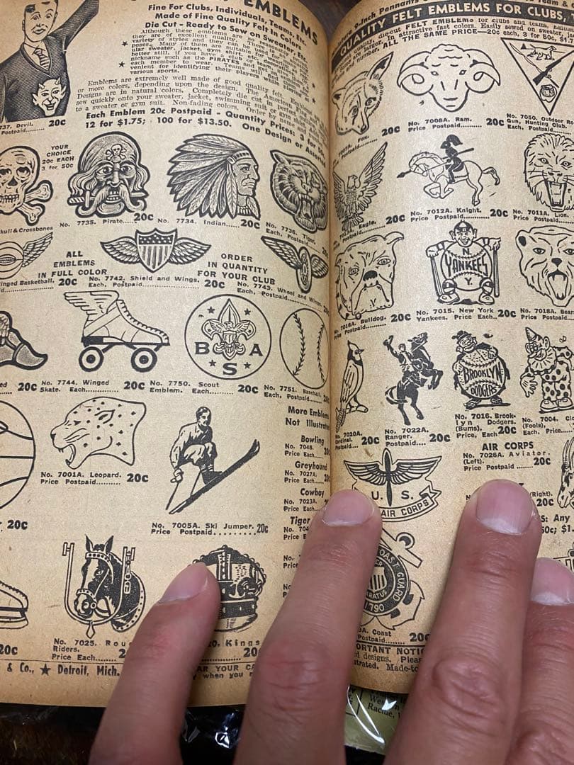 50s' ビンテージカタログスカルアッシュトレイ、メキシカンリングカタログ