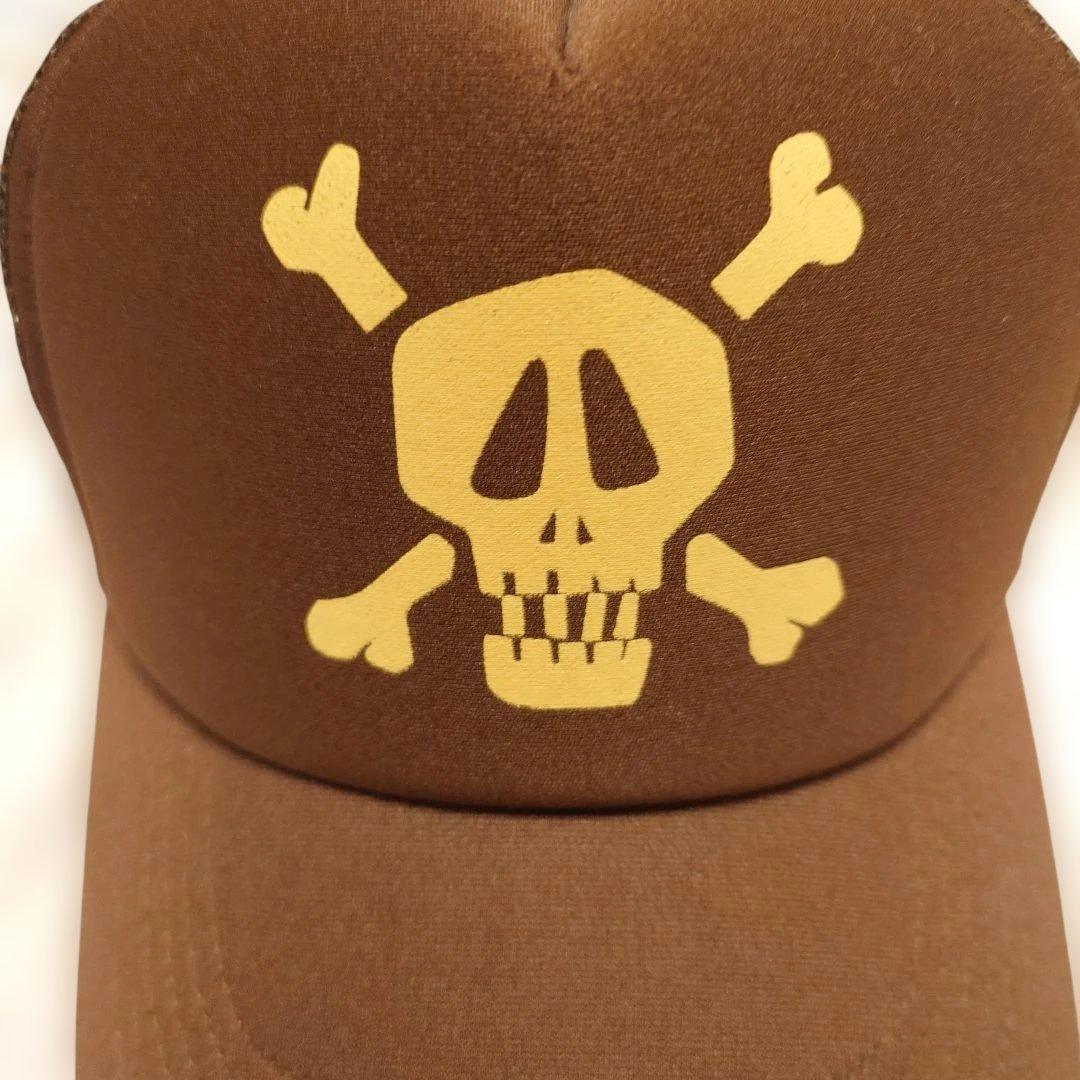 STUSSY スカルマークメッシュキャップ ブラウン