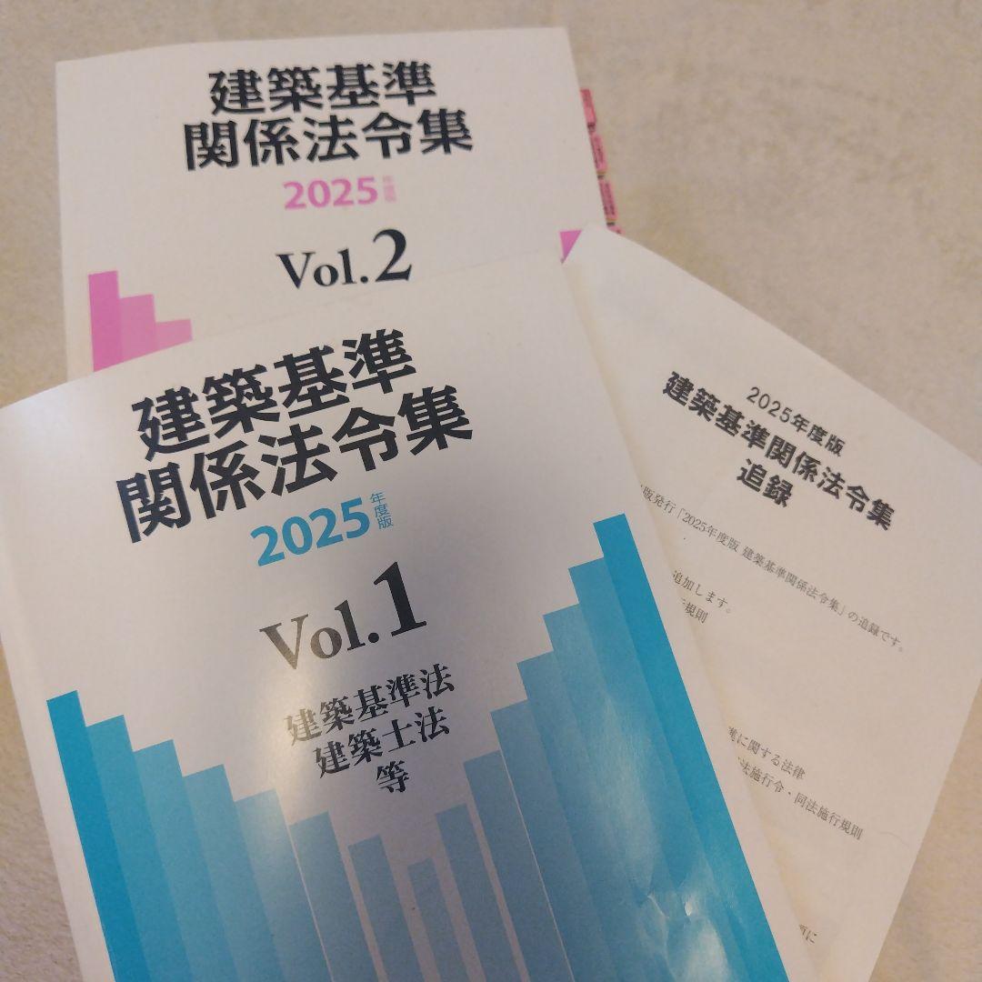TAC　2025年度　一級建築士テキスト、項目別問題集、法令集