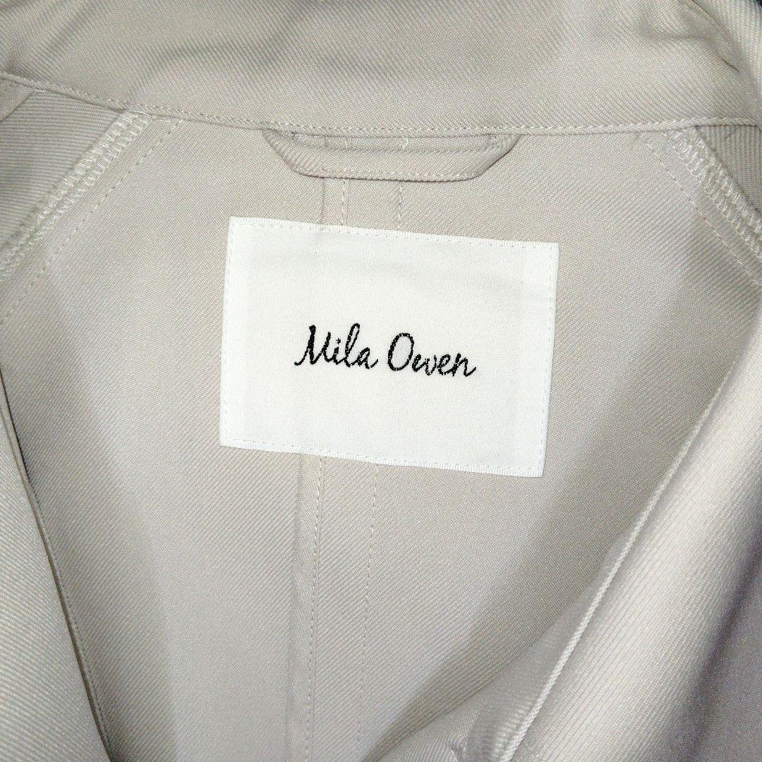 Mila Owen 共ベルト付肩章デザイン　トレンチコート 撥水　春　アウター