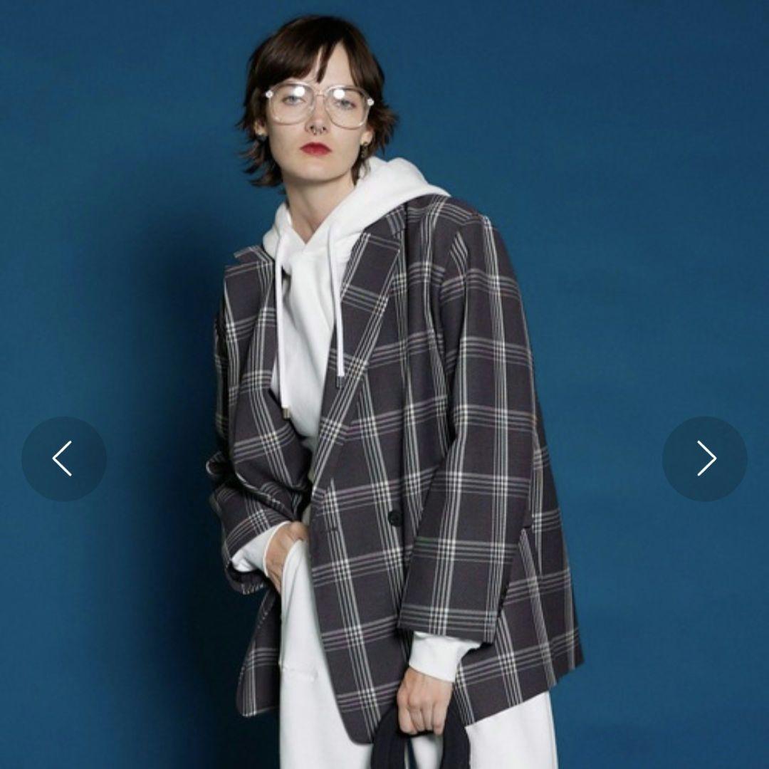新品未使用メゾンスペシャル Side Zip Check Over Jacket