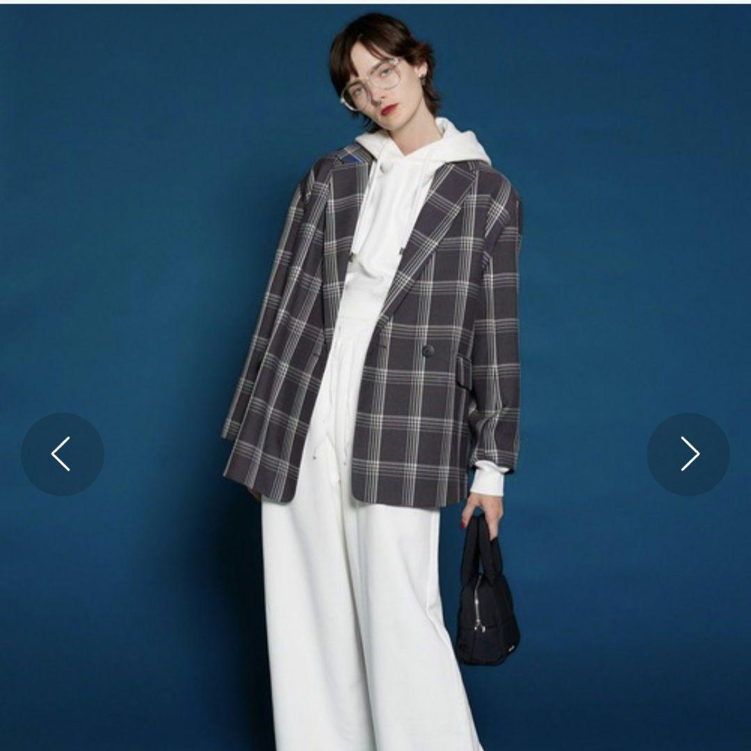 新品未使用メゾンスペシャル Side Zip Check Over Jacket