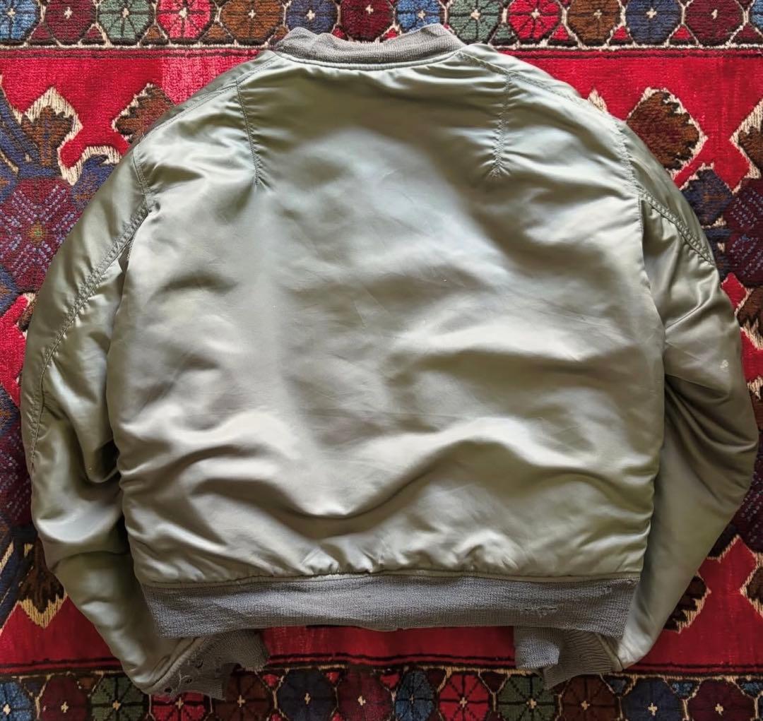 60s 70s MA-1フライトジャケット オリーブグリーン ヴィンテージ