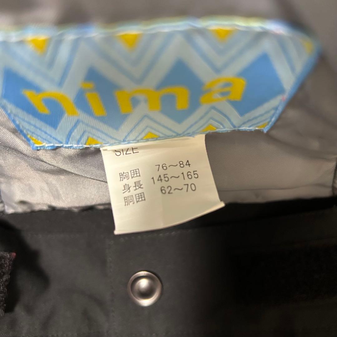 【美品】 nima スキー スノーボード ウェア 上下 160 ブルー 総柄
