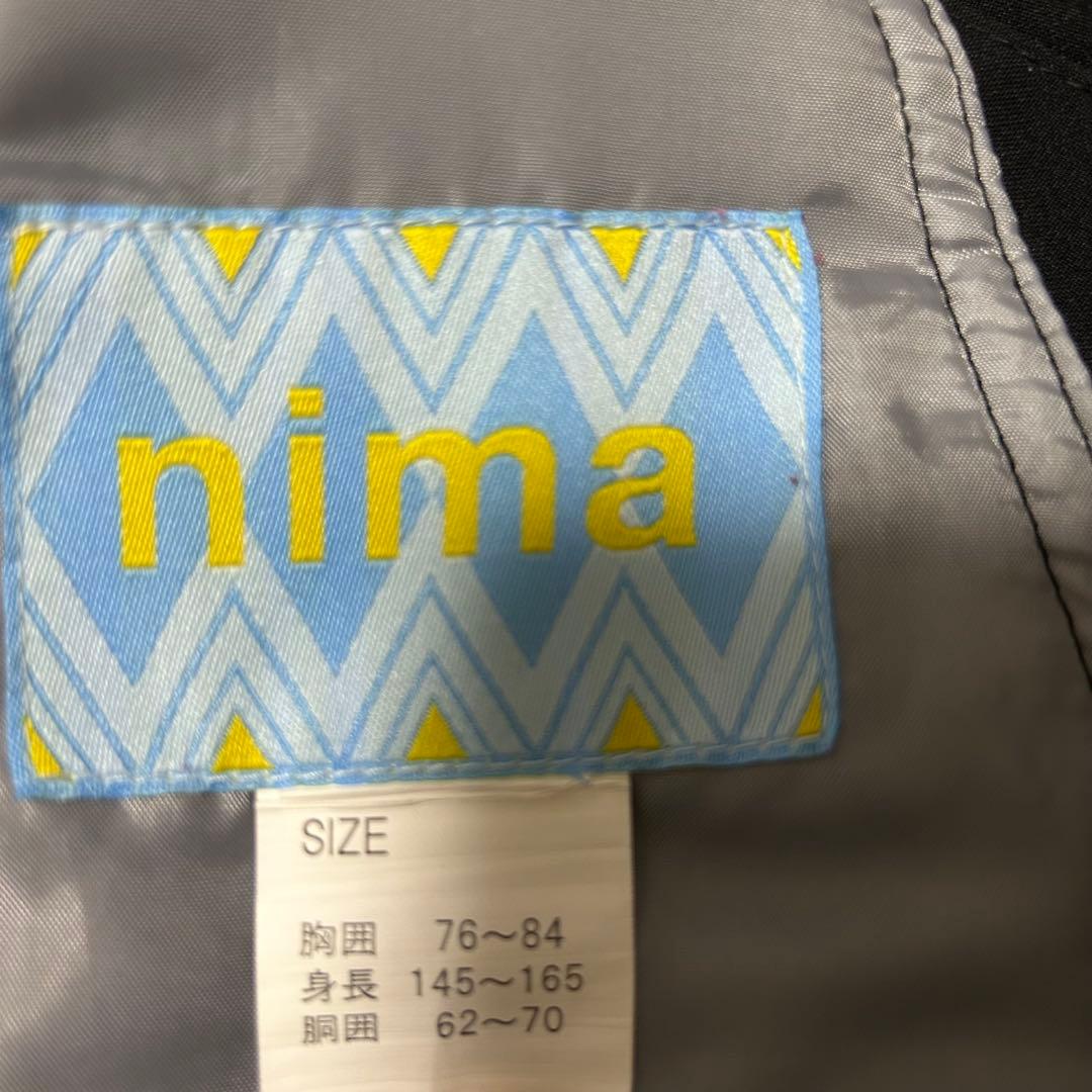 【美品】 nima スキー スノーボード ウェア 上下 160 ブルー 総柄