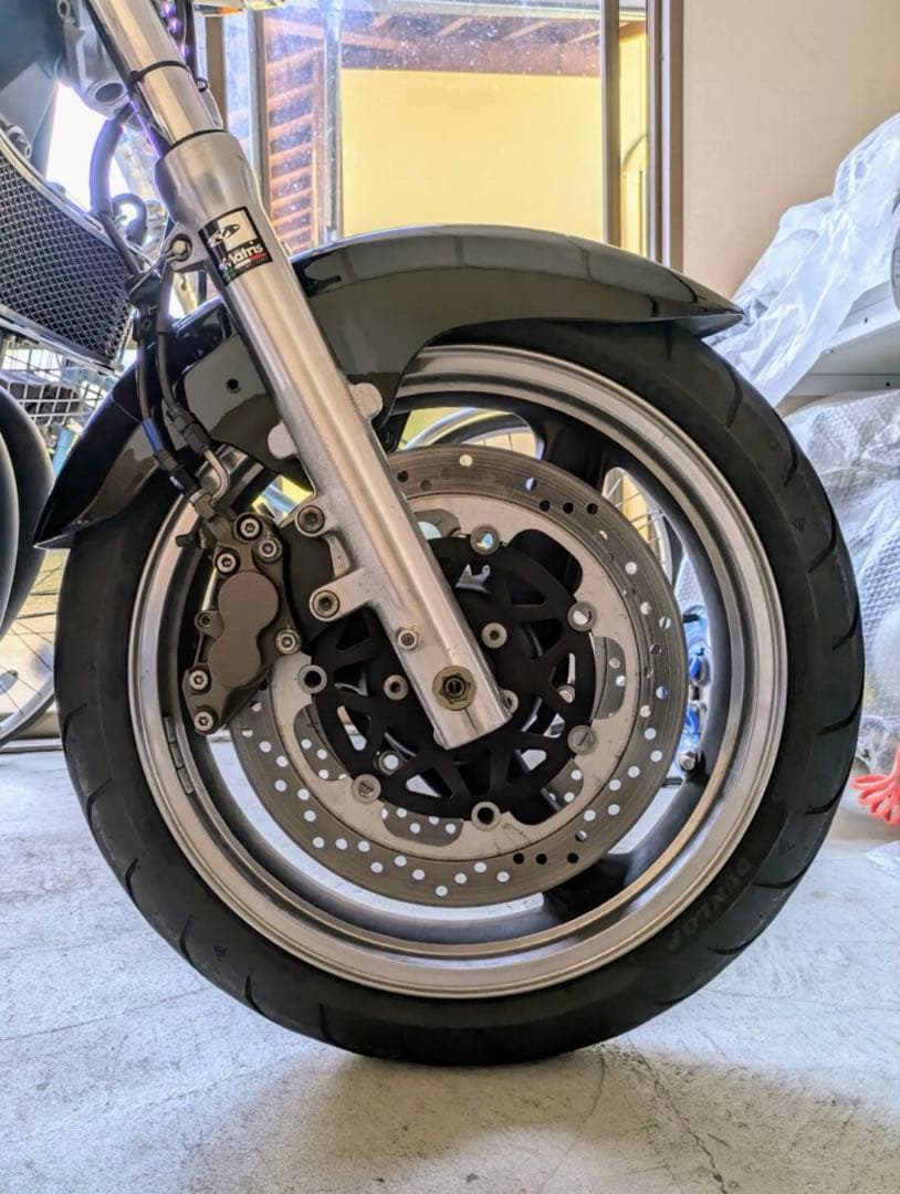 ゼファー750フロント4potキャリパー塗装品