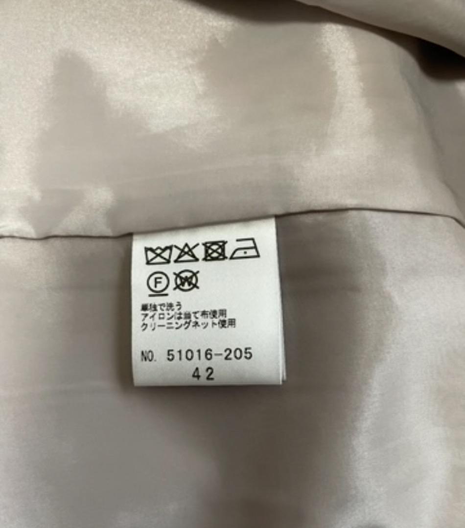ash配色リボンワンピース ベージュ　42　未使用に近い美品