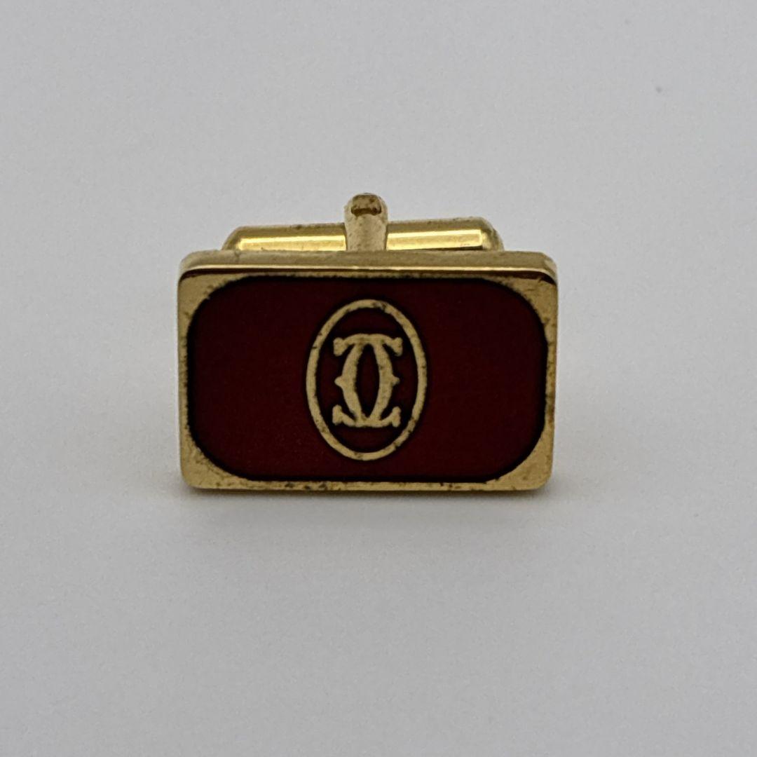 Cartier カルティエ カフス タイピン セット ダブルC ロゴ ゴールド