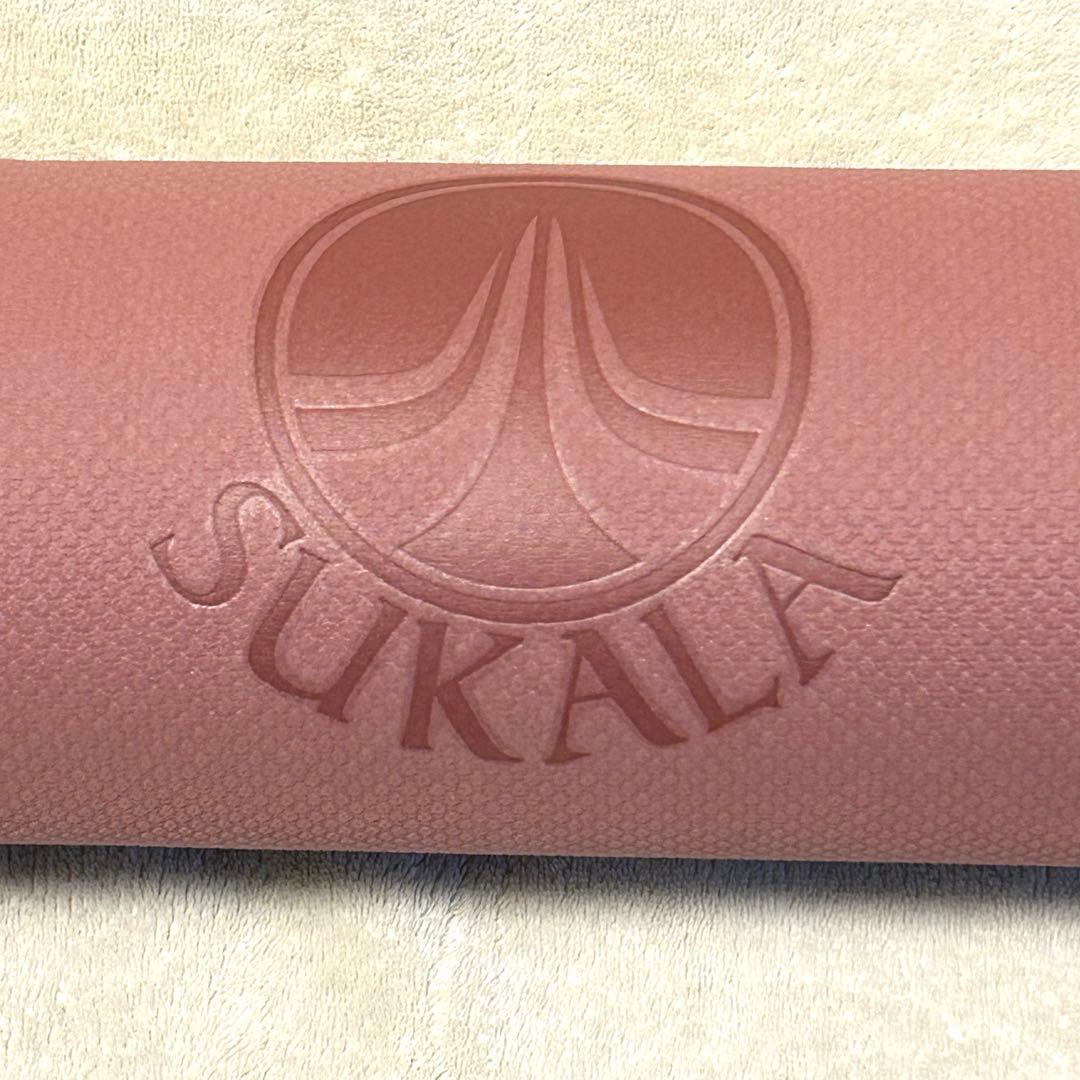【美品】SUKALA リバーシブルヨガマット ローズ 専用収納バッグ付き