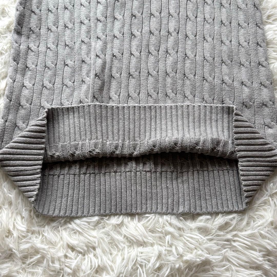 【近年モデル】ポロラルフローレン ケーブルニット ベスト コットン 刺繍 M