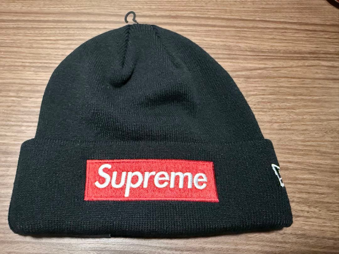 て*ろ様 Supreme New Era box logo Beanie ブラッ