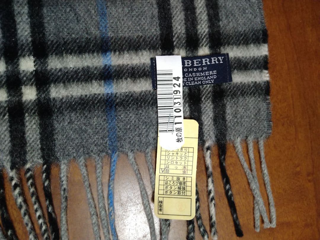 Burberry カシミヤ チェック柄 マフラー