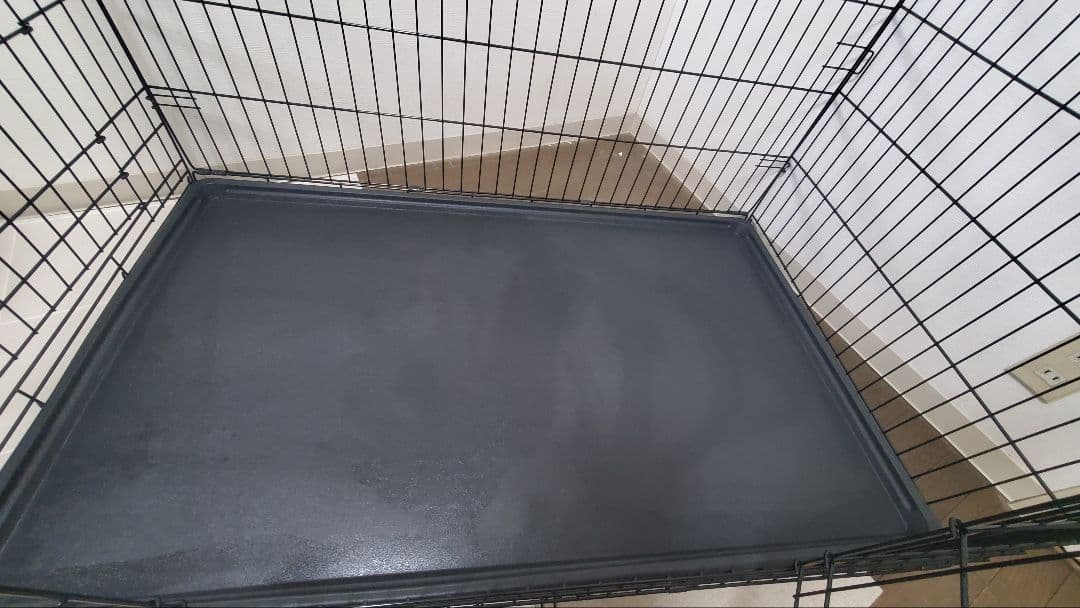 ※必ず商品説明ご一読ください※ 犬用金属製ケージ ブラック 中型犬ㆍ大型犬