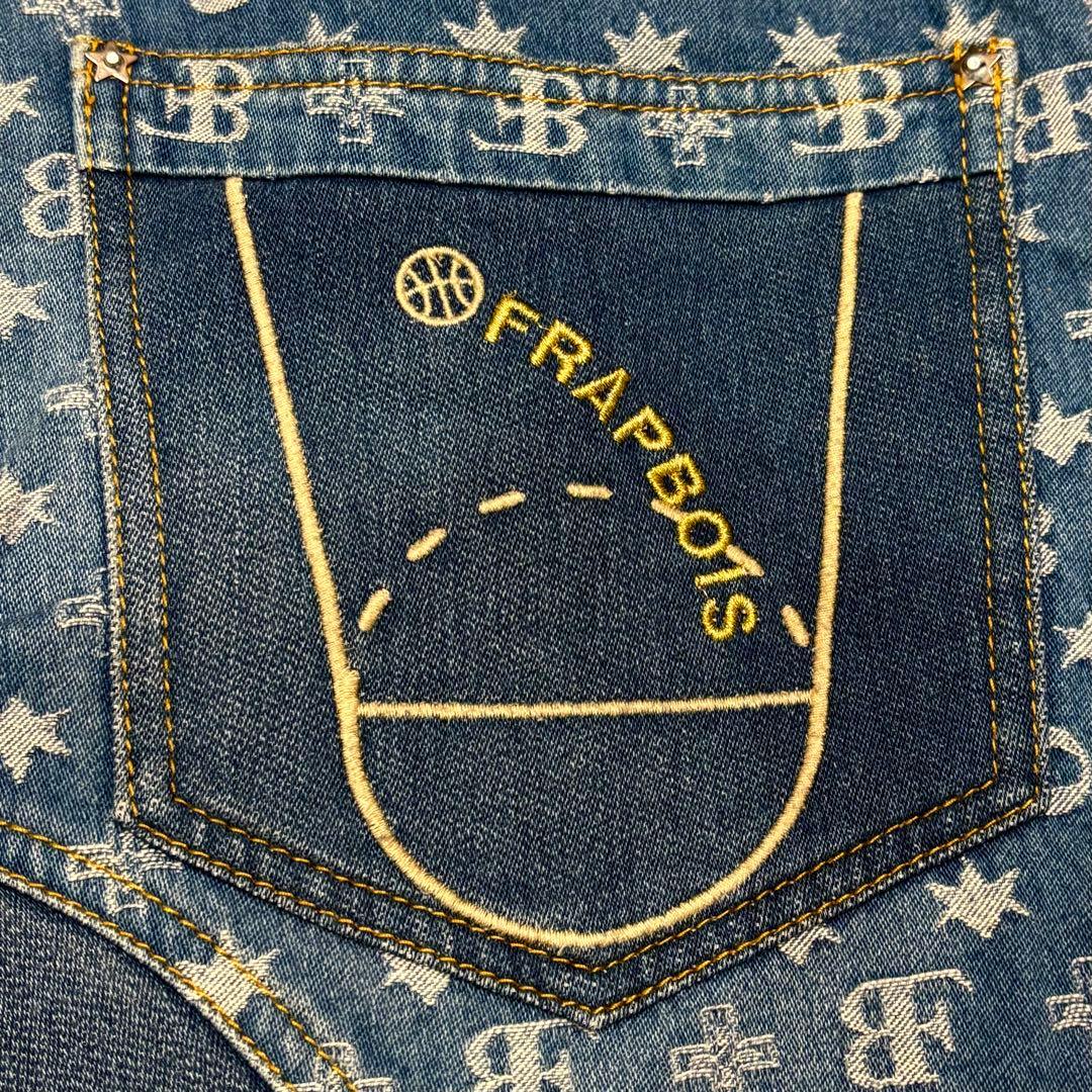 FRAPBOIS×コンバース フラボア モノグラム 総柄 デニム サルエルパンツ