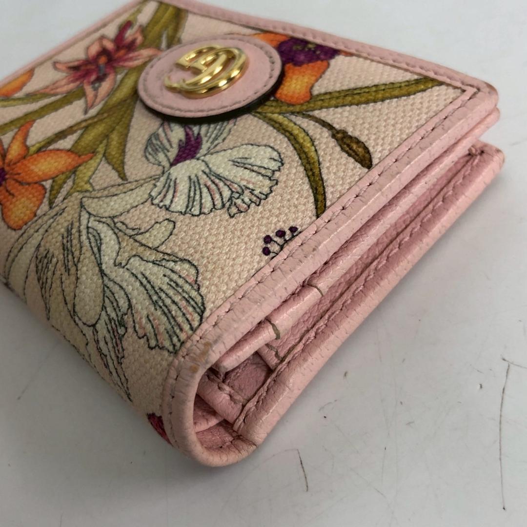 GUCCI グッチ GGマーモント 財布 フローラ コンパクトウォレット
