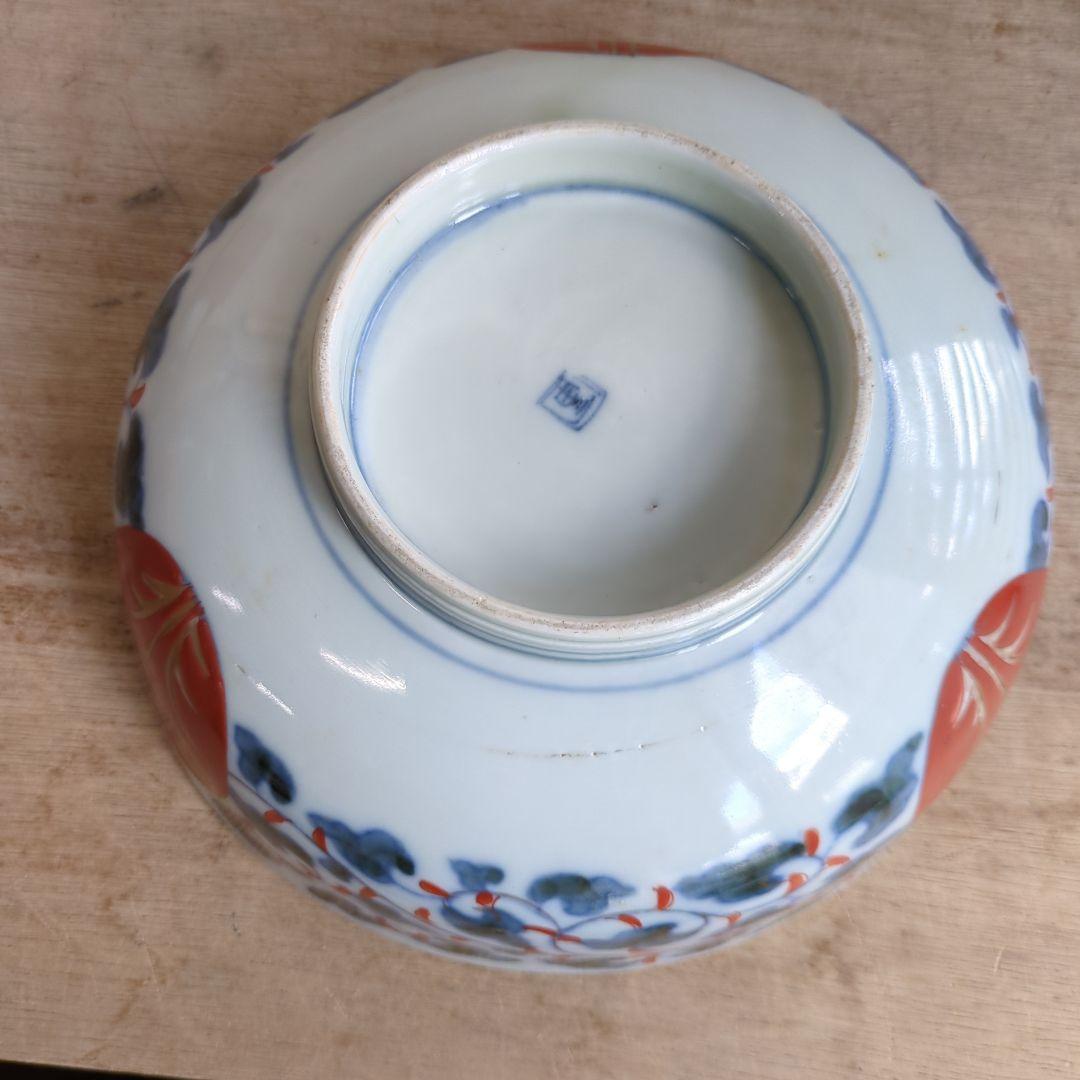 骨董 伊万里 古伊万里 鉢 色絵鉢 大サイズ 花見鉢 陶器 アンティーク
