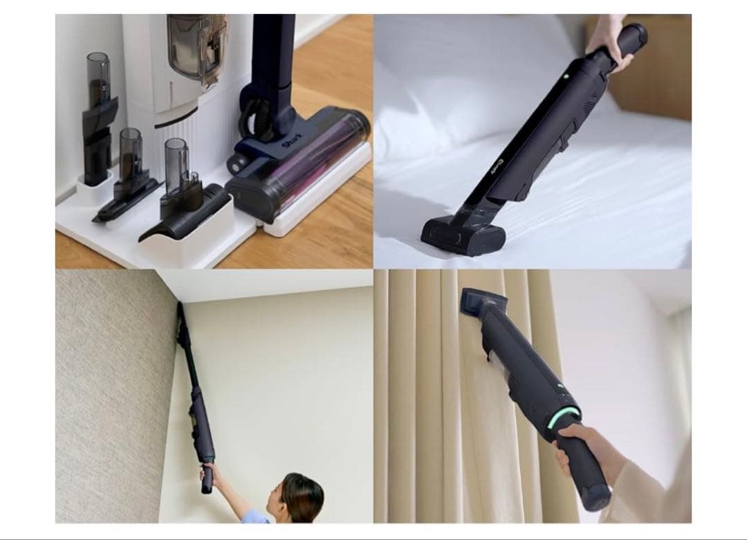 スティッククリーナー ブラック 充電スタンド付き 自動ゴミ収集ドック