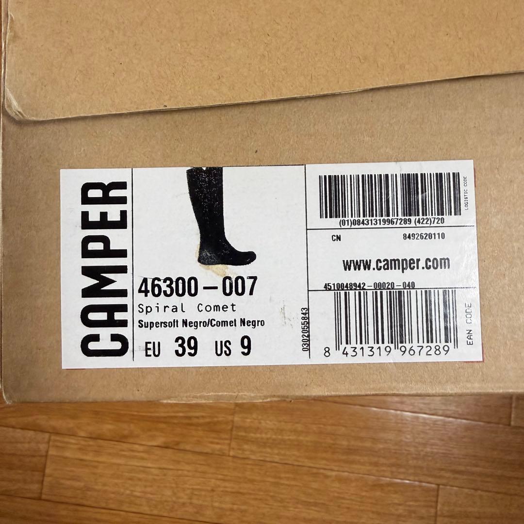 CAMPER ロングブーツ　ブラックEU39 US9