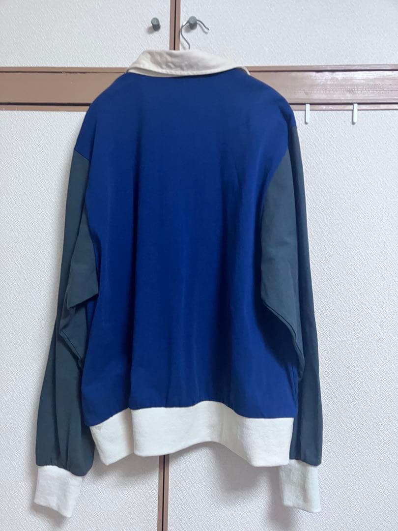 り*き様 Vaundy ロングスリーブポロシャツ　ネイビー×チャコール