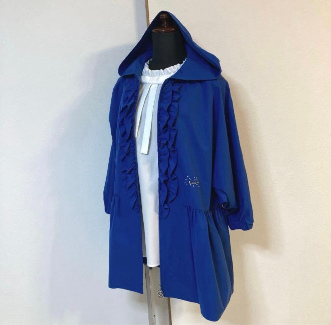 美品¥66,000♡Rene レイニーフーディ(ロイヤルブルー)S〜XL位まで