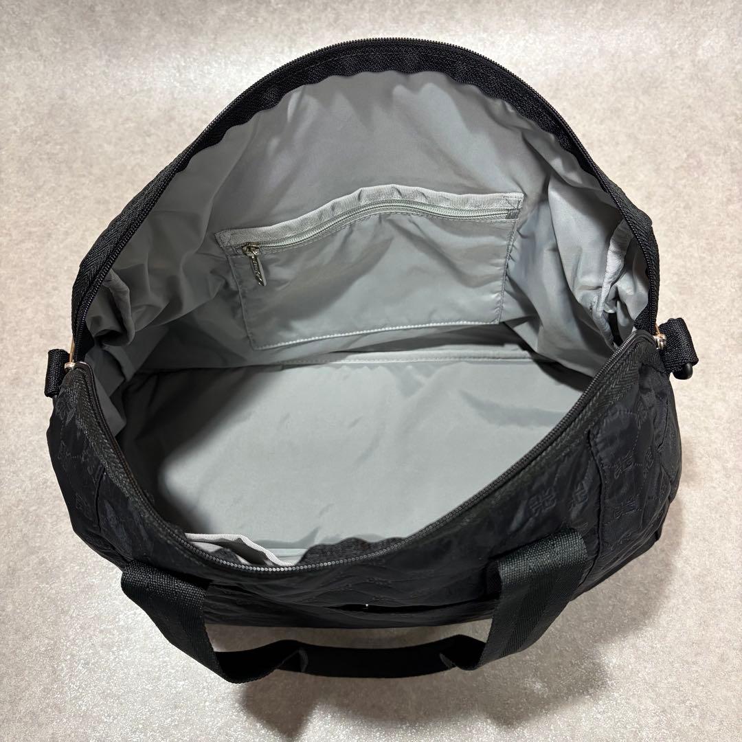 美品⭐︎レスポートサック ボストン 2way ブラック モノグラム エンボス