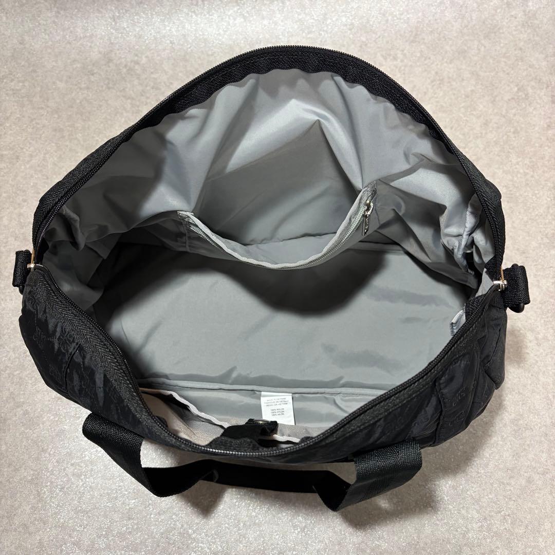 美品⭐︎レスポートサック ボストン 2way ブラック モノグラム エンボス