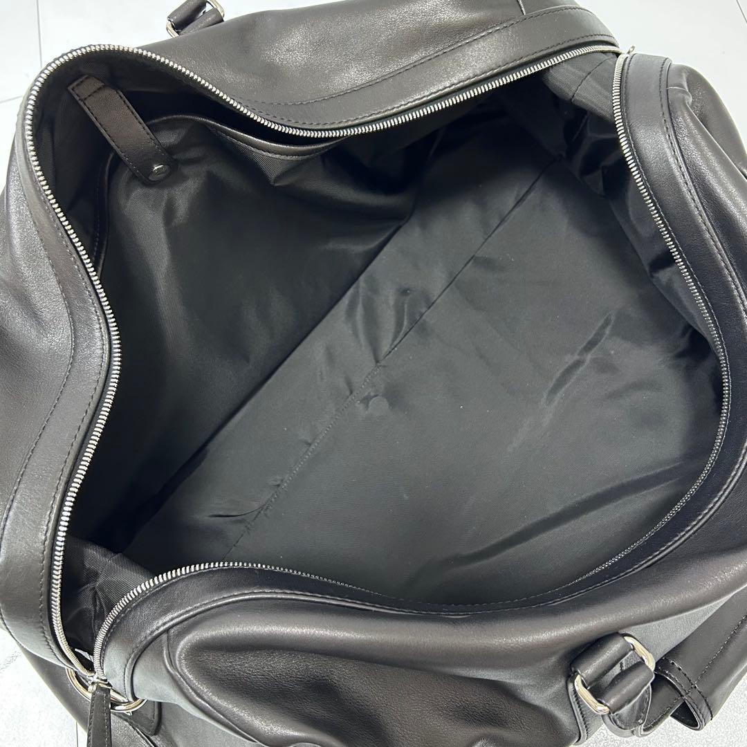 美品 COACH 大容量 レザー ボストンバッグ 旅行 ブラック