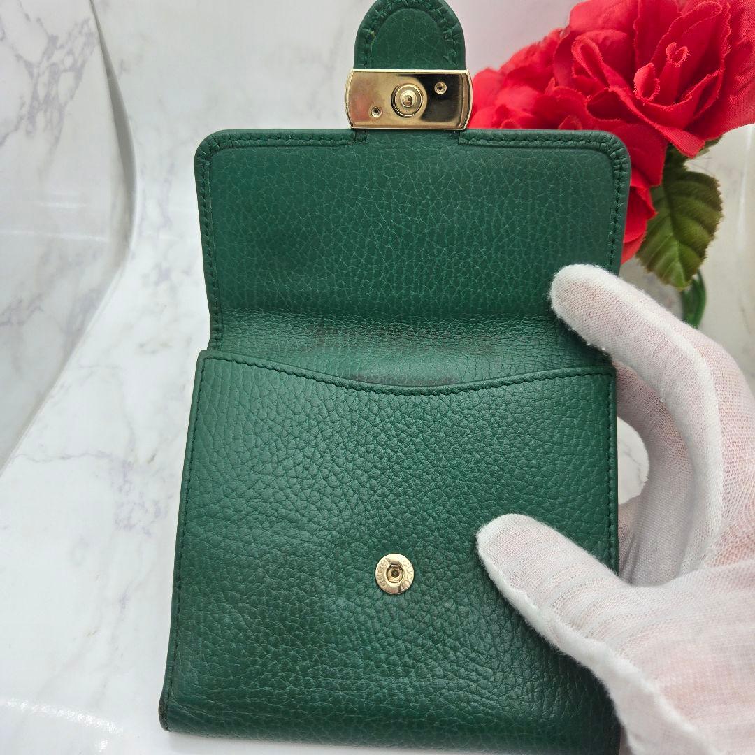 GUCCI グッチ 2つ折り財布 財布 インターロッキング 金具 GG グリーン
