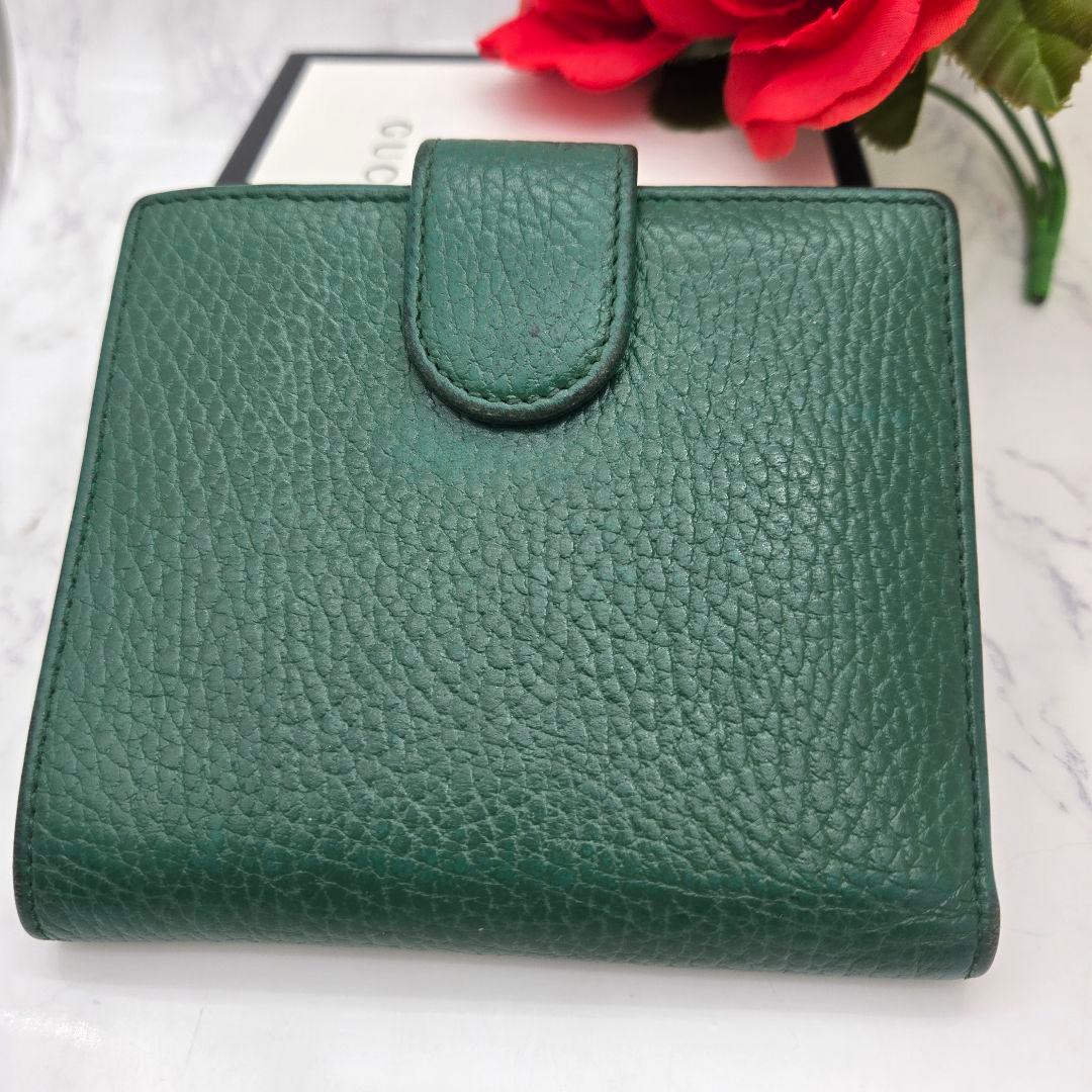 GUCCI グッチ 2つ折り財布 財布 インターロッキング 金具 GG グリーン