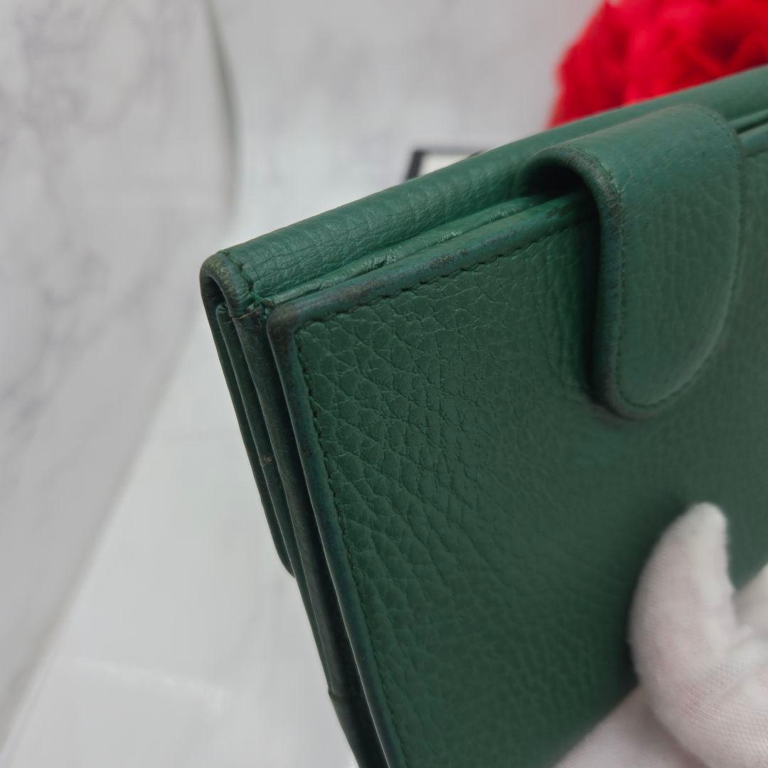 GUCCI グッチ 2つ折り財布 財布 インターロッキング 金具 GG グリーン