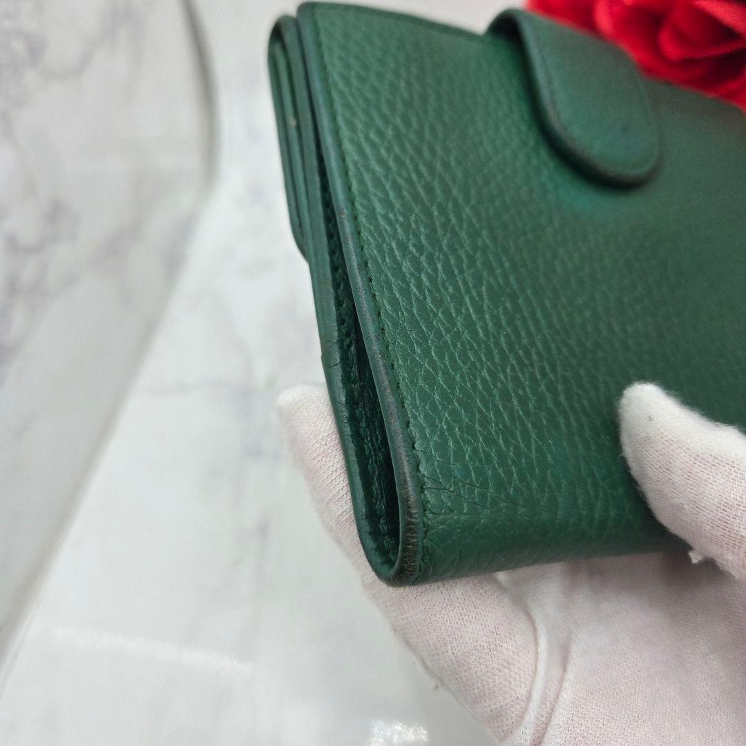 GUCCI グッチ 2つ折り財布 財布 インターロッキング 金具 GG グリーン