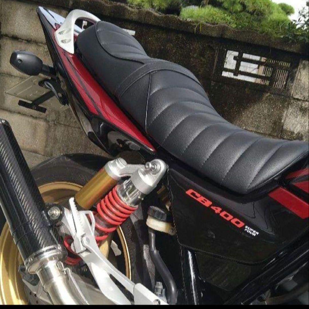 ホンダ　CB400sf　新品　 タックロールシート　ブラックレザー