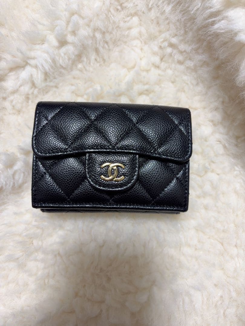 【マイ♡メロ】CHANEL マトラッセ キャビアスキン 三つ折財布