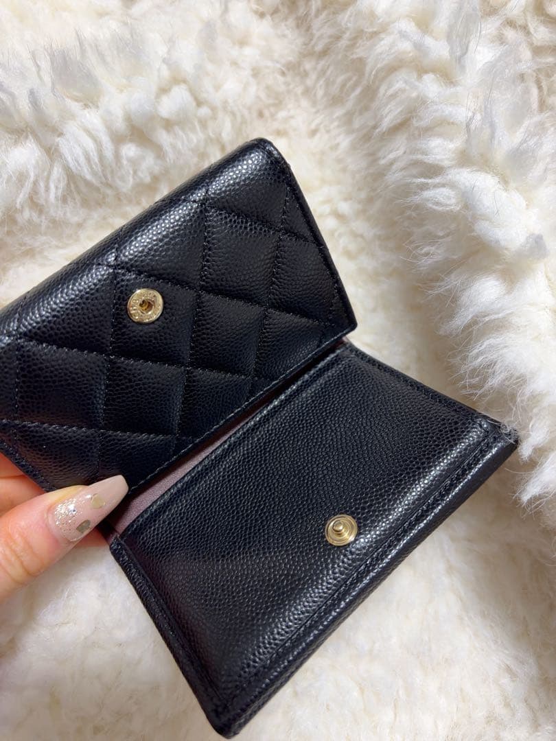 【マイ♡メロ】CHANEL マトラッセ キャビアスキン 三つ折財布