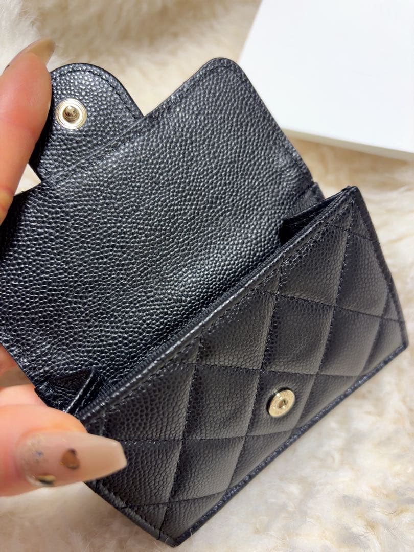 【マイ♡メロ】CHANEL マトラッセ キャビアスキン 三つ折財布