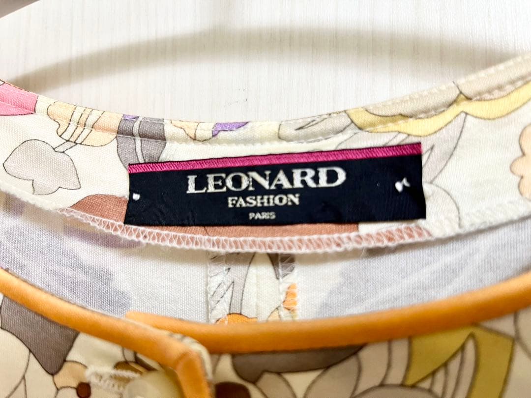 LEONARD レオナード フラワープリント 半袖ワンピース