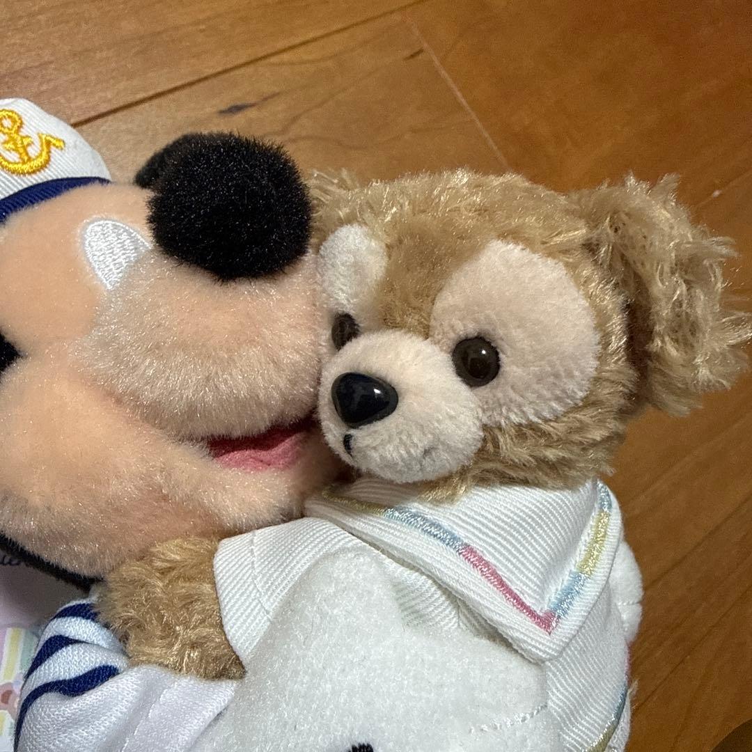ハートフェルトレターズオブフレンドシップ ぬいぐるみバッジ ダッフィー ミッキー